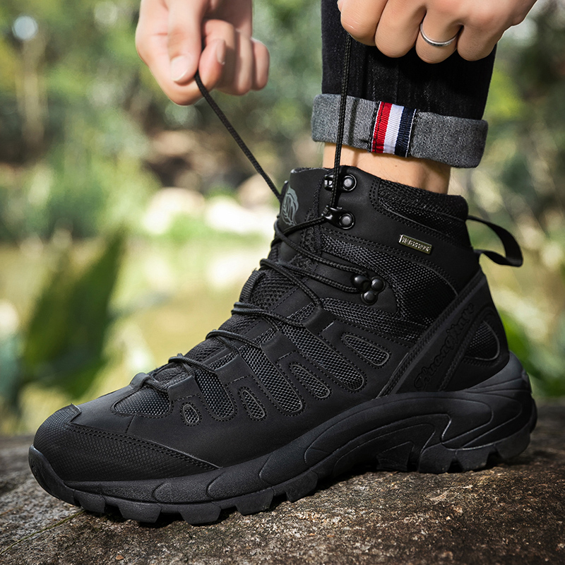 Outdoor Adventure Trips - Men Tactical Boots Outdoor Waterproof Work