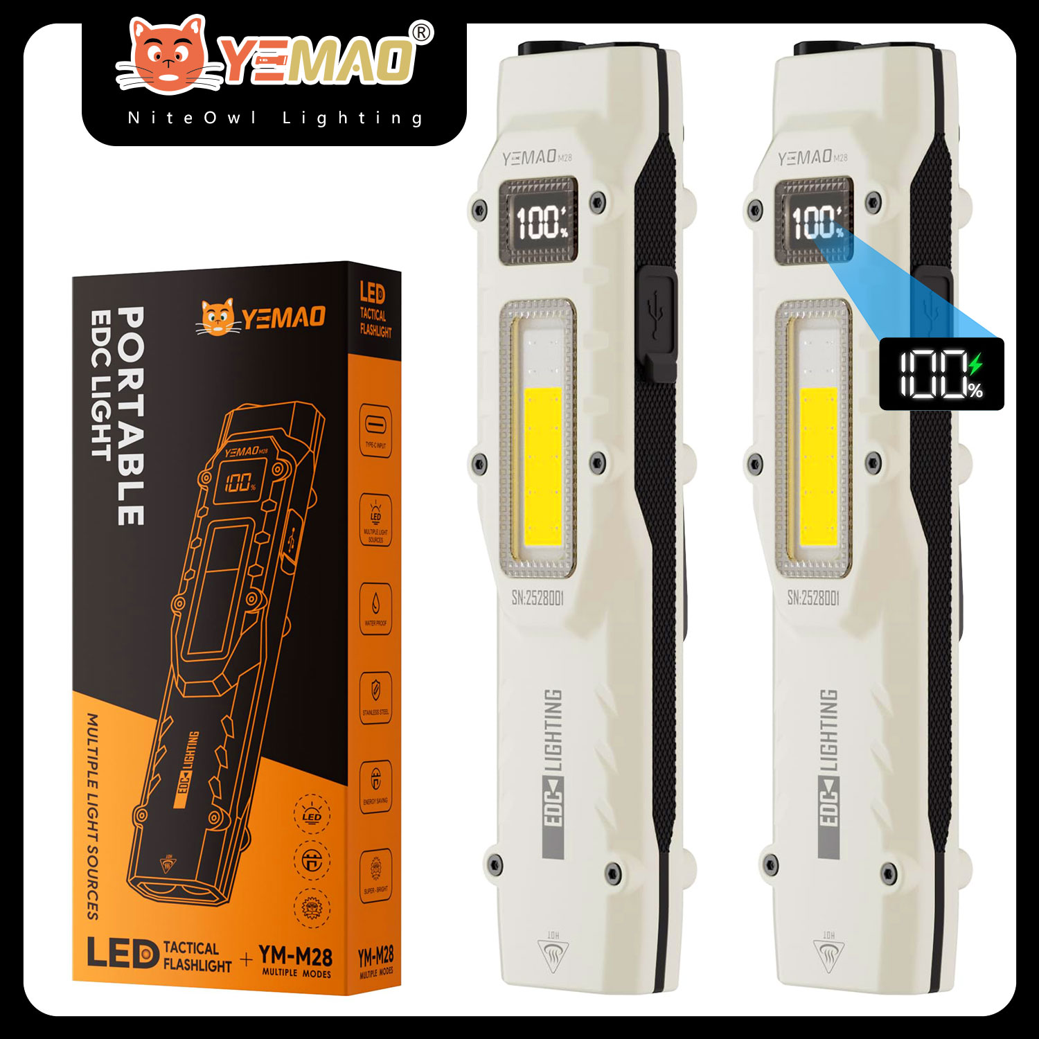 YEMAO M28 Super Bright EDC Fla - Outdoor Adventure Trips recension och pris