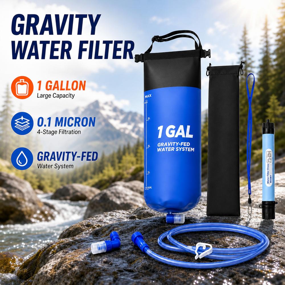 1 Gal Gravity Water Filter Bag - Outdoor Adventure Backpack recension och pris